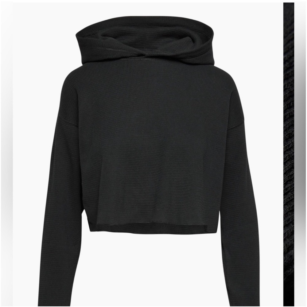 Tna Aritzia Waffle Knit Kinney Pullover Hoodie Sweatshirt Long Sleeve Top Small
